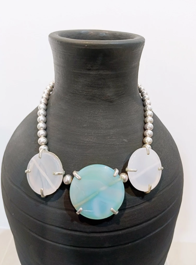 Ina B. Designs Fashionable Synthetic Quartz Crystal Necklace Suitable for Any Occasion