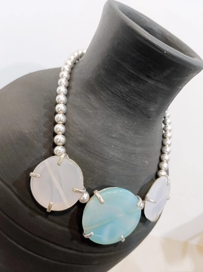Ina B. Designs Fashionable Synthetic Quartz Crystal Necklace Suitable for Any Occasion
