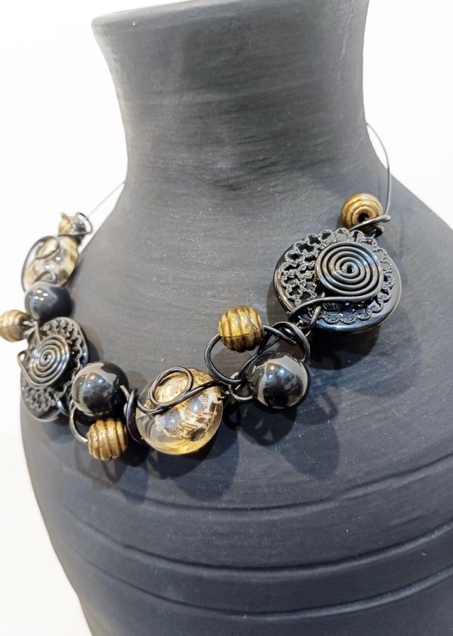 Ina B. Designs Elegantly Crafted Colored Gems Necklace