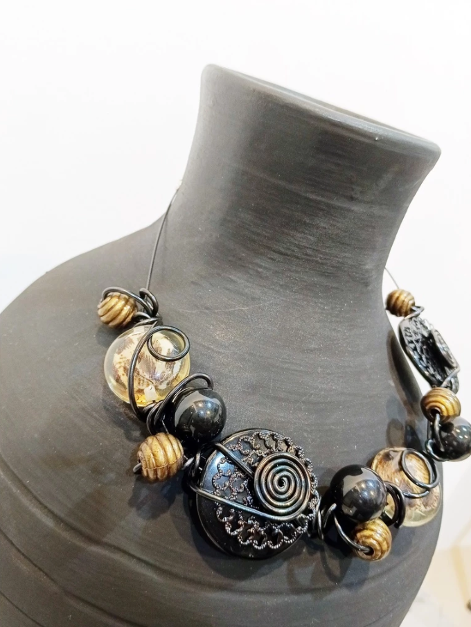 Ina B. Designs Elegantly Crafted Colored Gems Necklace
