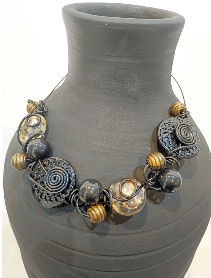 Ina B. Designs Elegantly Crafted Colored Gems Necklace
