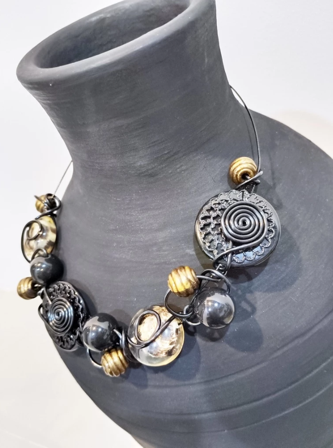 Ina B. Designs Elegantly Crafted Colored Gems Necklace