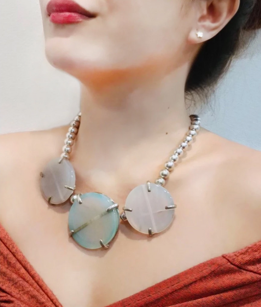 Ina B. Designs Fashionable Synthetic Quartz Crystal Necklace Suitable for Any Occasion